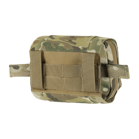 Stor, slidstærk M-Tac Horisontal Medic Lomme Large Elite, camouflagemønster, lavet af Cordura 500D til førstehjælpskits.
