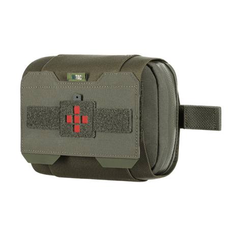 M-Tac Horisontal Medic Lomme Large Elite i slidstærk Cordura 500D, ideel til førstehjælp, med base og organizer til IFAK.