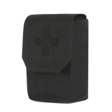 M‑Tac Medic Pouch Vertical Large Elite i sort Cordura med MOLLE-interface og elastiske indvendige vægge til sikker opbevaring af førstehjælpsudstyr.