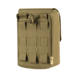 M-Tac Medic Pouch Vertical Large Elite taske i holdbar Cordura 500D med MOLLE-interface, designet til hurtig adgang til førstehjælpsudstyr.