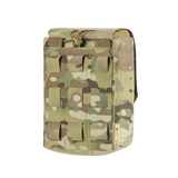 M-Tac Medic Pouch Vertical Large Elite i camouflage-design, slidstærk Cordura 500D, MOLLE interface, medicintaske til førstehjælpsudstyr.