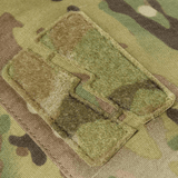 Tæt på M-Tac Pouch Sukharka Gen.3 XL med Velcro-panel på camouflagemateriale i Cordura 500D, robust og slidstærkt design.