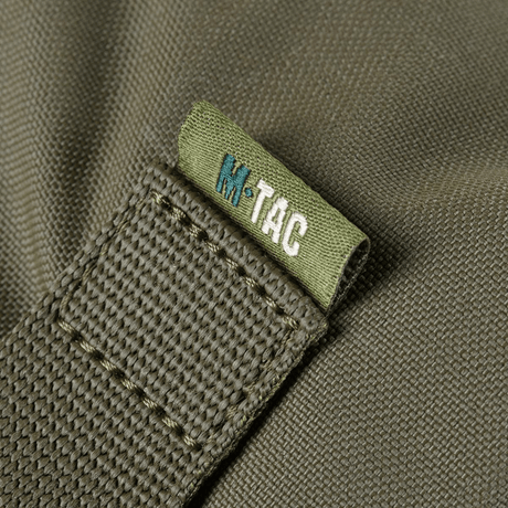 Detalje af M-Tac Pouch Sukharka Gen.3 XL med holdbart Cordura 500D materiale og M-Tac logo syning.
