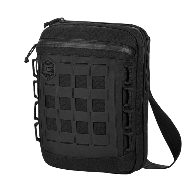 M-Tac Tablet Bag Laser Cut Hex i Cordura med skjult våbenrum, Laser Cut MOLLE frontpanel, perfekt til tablets og EDC.
