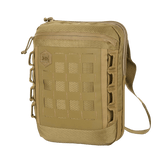 M-Tac Tablet Bag Laser Cut Hex i sandfarvet Cordura med Laser Cut MOLLE panel og hurtig adgangsrum, ideel til EDC og tablet opbevaring.