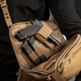 M-Tac Tablet Bag Laser Cut Hex med rum til våben og magasiner, fremstillet i robust Cordura. Ideel til EDC og hurtig adgang.