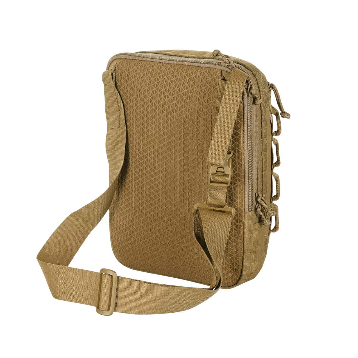 M-Tac Tablet Bag Laser Cut Hex i Cordura med hurtig adgang til skjulte rum og Laser Cut MOLLE frontpanel.