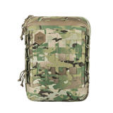 M-Tac Tablet Bag Laser Cut Hex i Cordura med MOLLE-panel og hurtig adgang, ideel til EDC, dokumenter, tablet og skjult våben.