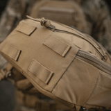 M-Tac STURM Elite Rygsæk taktisk rygsæk med MOLLE Laser Cut panel, fremstillet af Cordura materialer, tæt på visning.