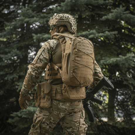 M-Tac STURM Elite Rygsæk i Cordura 500D, 15L kapacitet med MOLLE Laser Cut frontpanel, taktisk design til kortvarige feltture
