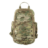 M-Tac STURM Elite Rygsæk i camouflage med MOLLE Laser Cut frontpanel og elastiske sidelommer, designet til feltbrug.