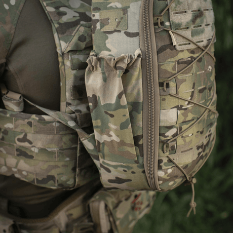 M-Tac STURM Elite Rygsæk i multicam, 15 liter taktisk rygsæk med MOLLE panel, Cordura 500D og sidderammer af fleksibelt materiale