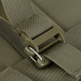 Taktisk spænde på M-Tac STURM Elite Rygsæk lavet af Cordura materiale, viser robust hardware og pålidelig konstruktion.