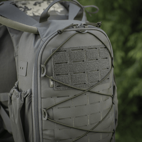 M-Tac STURM Elite Rygsæk med MOLLE Laser Cut frontpanel og holdbare materialer, ideel til kortvarige feltture og udstyrstransport.