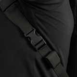 Nærbillede af M-Tac STURM Elite Rygsæk med robust strop og YKK spænde for sikker pasform.