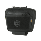 M-Tac Large Elite Gen.II Skuldertaske i sort med Cordura 500D, lynlåse fra YKK, front Velcro-panel og hexagon brandlogo.