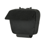 M-Tac Large Elite Gen.II Skuldertaske i sort Cordura 500D med front Velcro-panel til taktisk brug og udstyrsopbevaring.