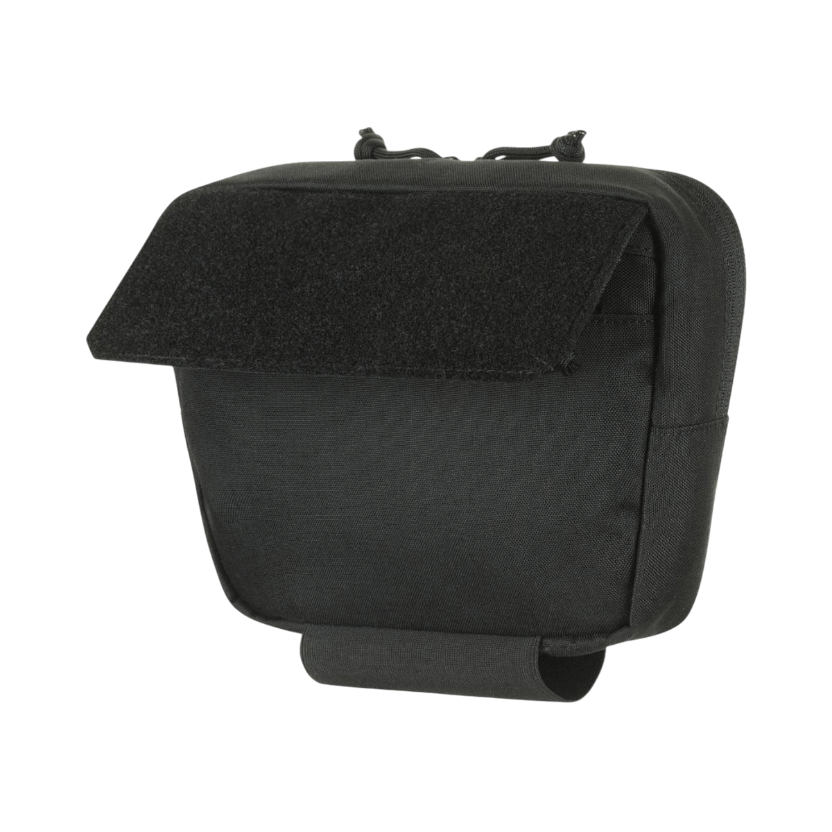 M-Tac Large Elite Gen.II Skuldertaske i sort Cordura 500D med front Velcro-panel til taktisk brug og udstyrsopbevaring.