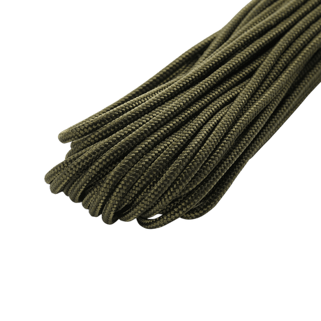 M‑Tac Paracord 550 Type III 15 m stærk grøn nylonkordel til friluft, reparationer og nødbrug med 7 nylontråde, 240 kg brudstyrke.