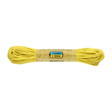 M‑Tac Paracord 550 Type III 15 m i stærk gul nylon til friluft og nødbrug, 15 m længde, 4 mm diameter, 240 kg brudstyrke.