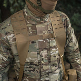 M-Tac Skulderstropper til taktisk bælte Laser Cut med MOLLE-interface og justerbare spænder i camouflagedesign.