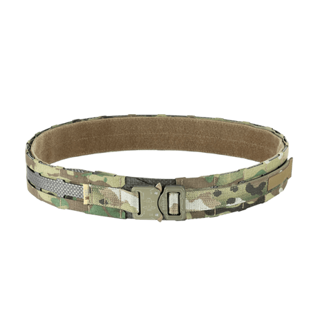 M-Tac Tiger Bælte Cobra Buckle i camouflagemønster, designet til militær og taktisk brug, ideel til MOLLE-kompatibelt udstyr.