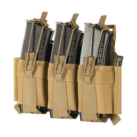 M-Tac Frontpanel til Cuirass QRS Pladebærer Tre Magasiner med elastisk magpose til AK/AR magasiner i holdbart Cordura materiale.