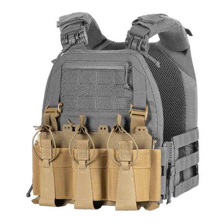 M-Tac Frontpanel til Cuirass QRS Pladebærer Tre Magasiner med elastik og Cordura Squadron materiale