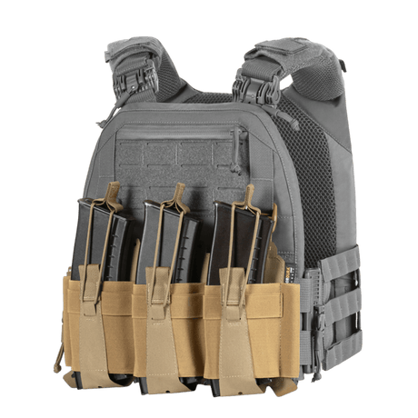 M-Tac Frontpanel til Cuirass QRS Pladebærer Tre Magasiner, designet til sikkert at holde AK/AR-seriens magasiner, lavet af Cordura Squadron