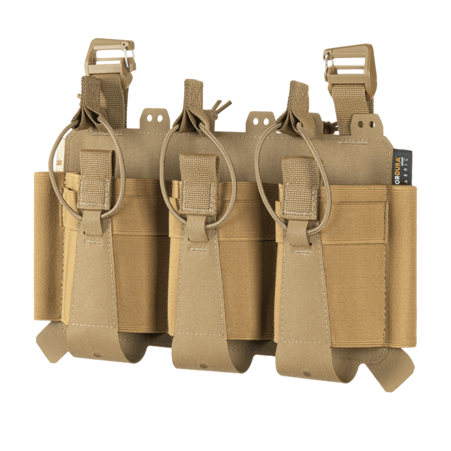 M-Tac Frontpanel til Cuirass QRS Pladebærer Tre Magasiner i slidstærkt elastikbånd og Cordura Squadron materiale