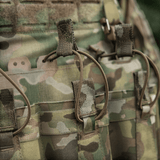 M-Tac Frontpanel til Cuirass QRS Pladebærer Tre Magasiner i slidstærkt Cordura Squadron med elastiske magasinholdere.