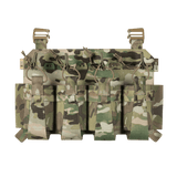 M-Tac Frontpanel til Plate Carrier Cuirass QRS til 4 Magasiner i camouflage, designet til sikker mag opbevaring og hurtig omladning.