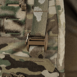 Nærbillede af M-Tac Frontpanel til Plate Carrier Cuirass QRS til 4 Magasiner i camouflage-design.