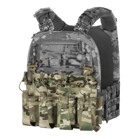 M-Tac Frontpanel til Plate Carrier Cuirass QRS til 4 Magasiner med elastiske og holdbare magasinlommer til AK/AR-serien.