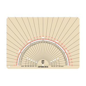 M-Tac Ecopybook Tactical Protractor PR-R med gennemsigtigt, fleksibelt design og anti-refleks egenskaber til taktiske opgaver.