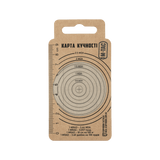 M-Tac Ecopybook Tactical Accuracy Shot Chart i stiv vinylemballage med mål og måleenheder oplyst i MOA og MRAD.
