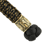 M-Tac Lanyard Scandinavian Mannaz med skandinavisk perle og sort snoet paracord til knive og udstyr.