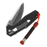 M-Tac Lanyard Scandinavian Mannaz med paracord og skandinavisk perle på en lommekniv