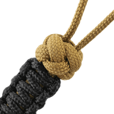 M-Tac Lanyard Scandinavian Small Chinese Knot i sort og guld snoret paracord med skandinavisk knude design.