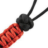 M-Tac Lanyard Scandinavian Small Chinese Knot med paracord og skandinavisk dekorativ perle i sort og rød farve