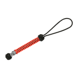 M-Tac Knife Lanyard Ninja i sort og rød paracord med cupronickel perler, 14,5 cm lang, praktisk greb forlængelse.