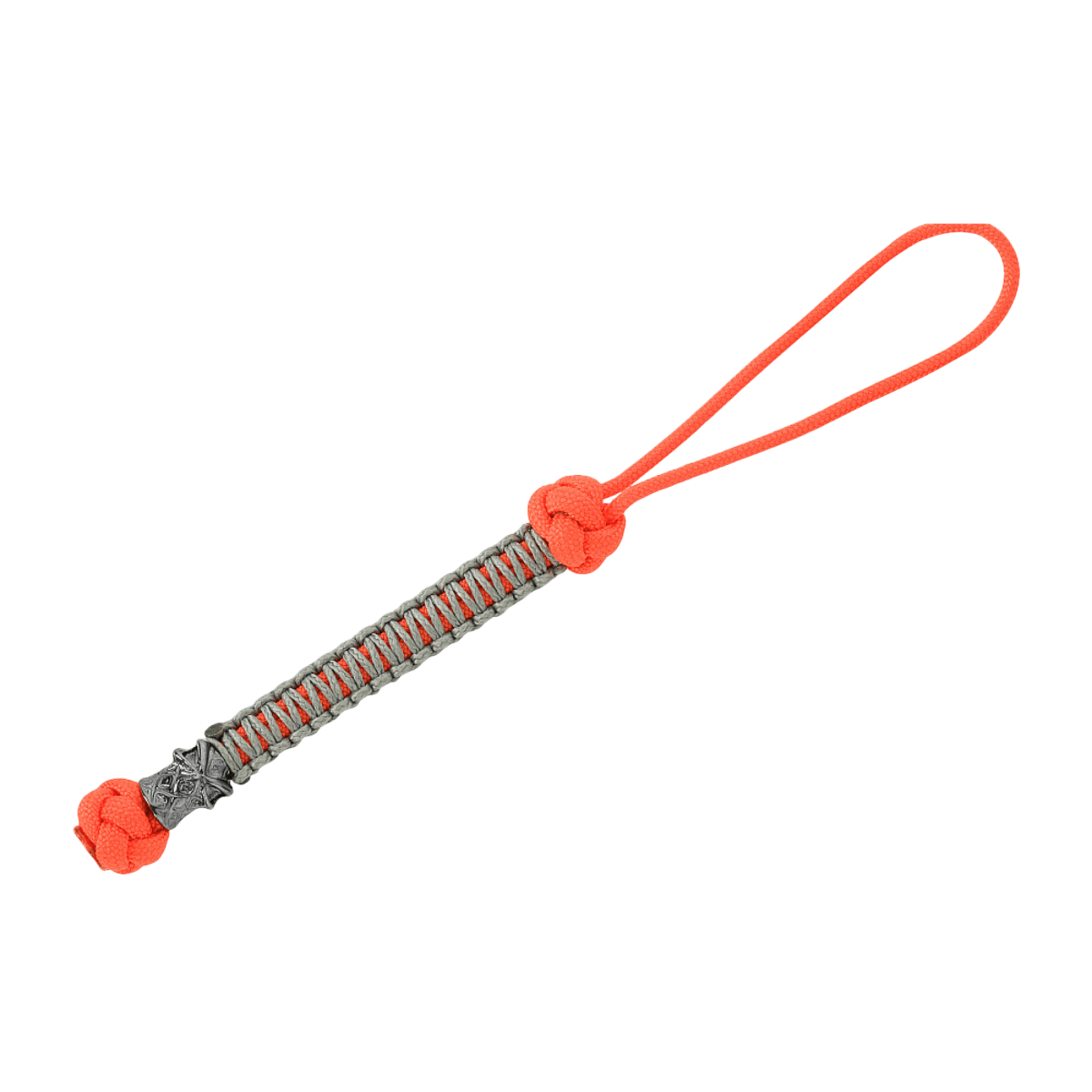 M-Tac Knife Lanyard Ninja i orange paracord med kobber-nikkel perle, 14,5 cm lang, til hurtigere knivhåndtering og personlig stil.