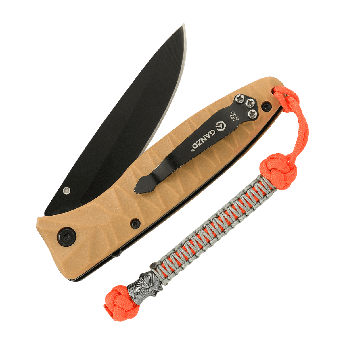 M-Tac Knife Lanyard Ninja, en flettet paracord snor til knive, giver stil og funktionalitet med 14,5 cm længde og cupronickel perle.