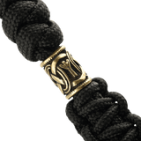 M-Tac Knife Lanyard Loopy Snake Scandinavian i flettet paracord med stilfuldt design og gyldne detaljer, ideelt til lommeknive.