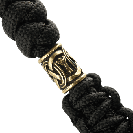 M-Tac Knife Lanyard Loopy Snake Scandinavian i flettet paracord med stilfuldt design og gyldne detaljer, ideelt til lommeknive.