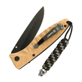 M-Tac Knife Lanyard Helix Skull tilføjer stil til lommekniv med flettet paracord og kranium design.