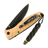 M-Tac Knife Lanyard Helix Skull flettet paracord lanyard med kniv og dødningehoved vedhæng