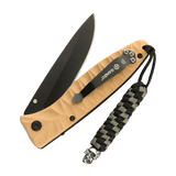 M-Tac Knife Lanyard Helix Skull med flettet paracord og kranium, tilføjer stil til lommeknive, fungerer som fleksibel forlængelse.