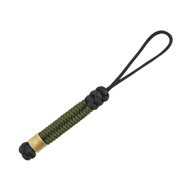 M-Tac Viper Cylindre Lanyard Stainless Steel med dekoreret skandinavisk perle i coiled paracord, forbedrer stil og funktionalitet.