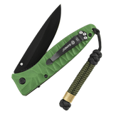 M-Tac Viper Cylindre Lanyard Stainless Steel med skandinavisk perle og coiled paracord lanyard til hurtig fjernelse af kniv.